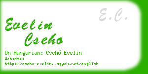 evelin cseho business card